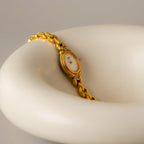 Vintage Lancetti Oval Chainlink Gold Watch