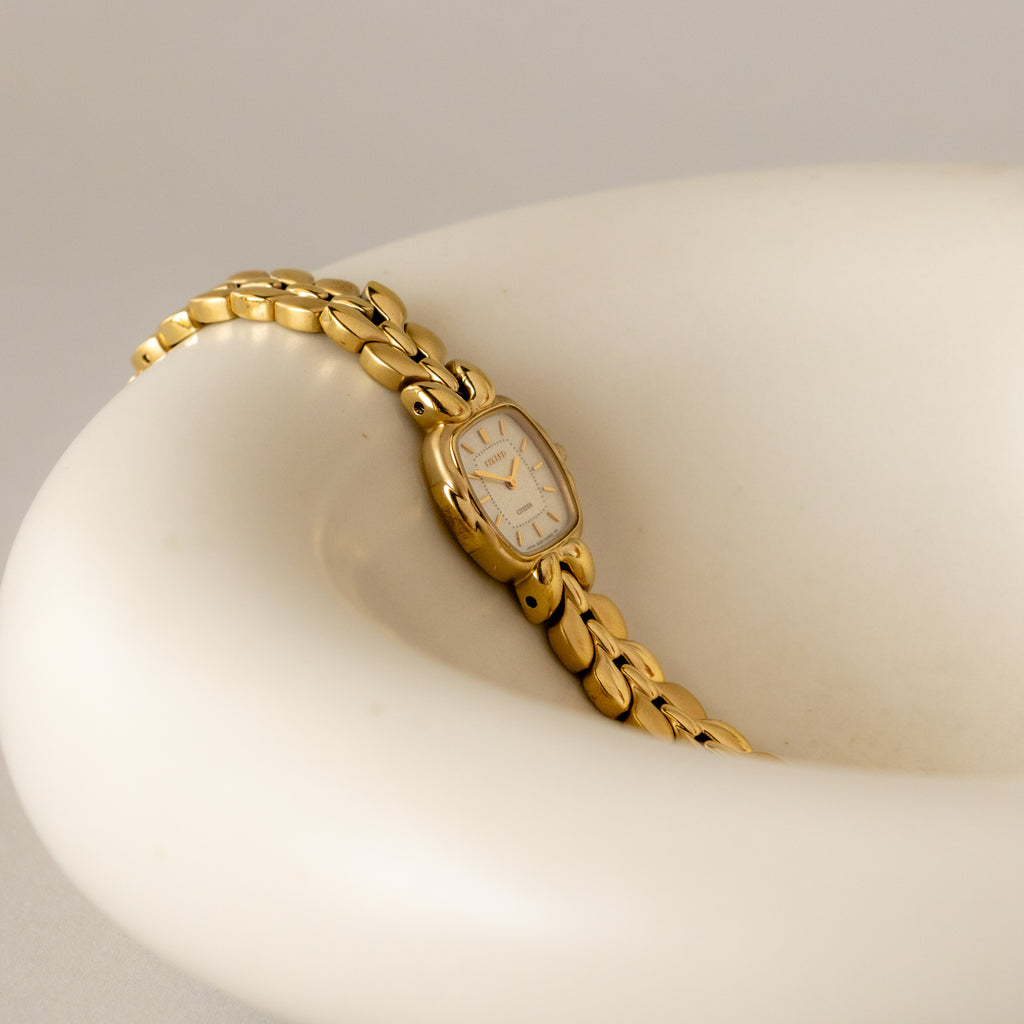 Vintage Citizen Square Exceed Gold Watch