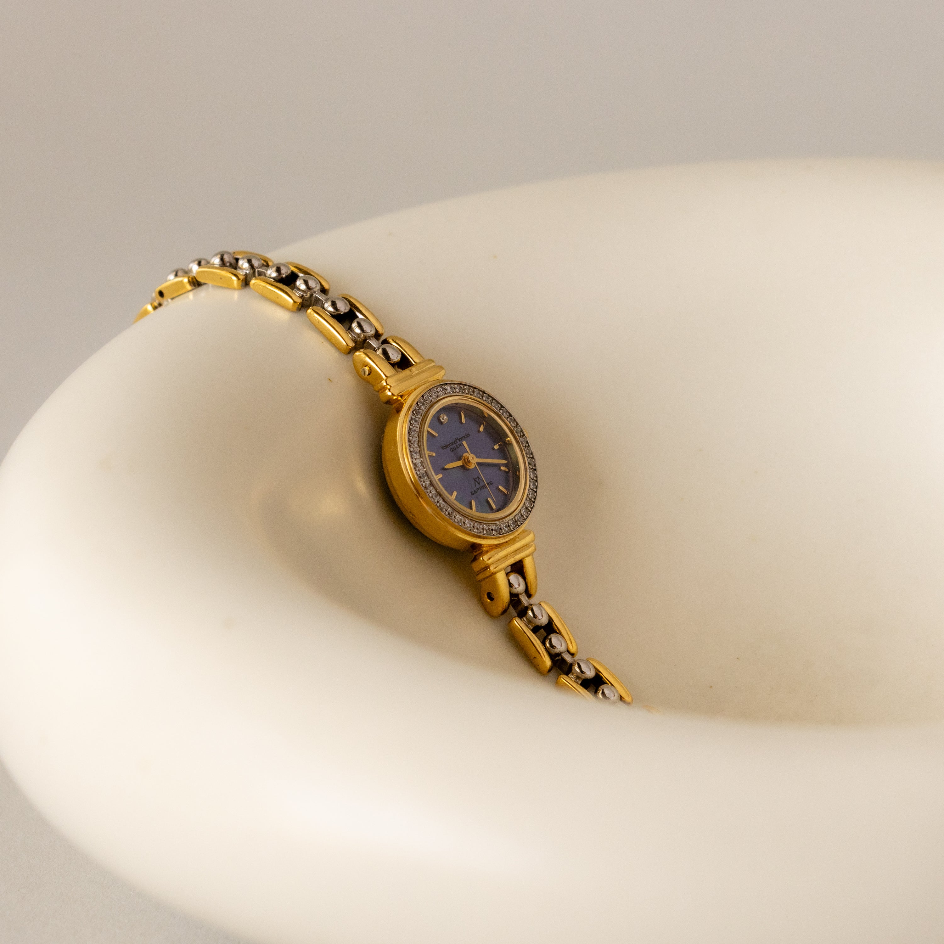 Vintage Valentino Moradei Pearl Two Tone Watch