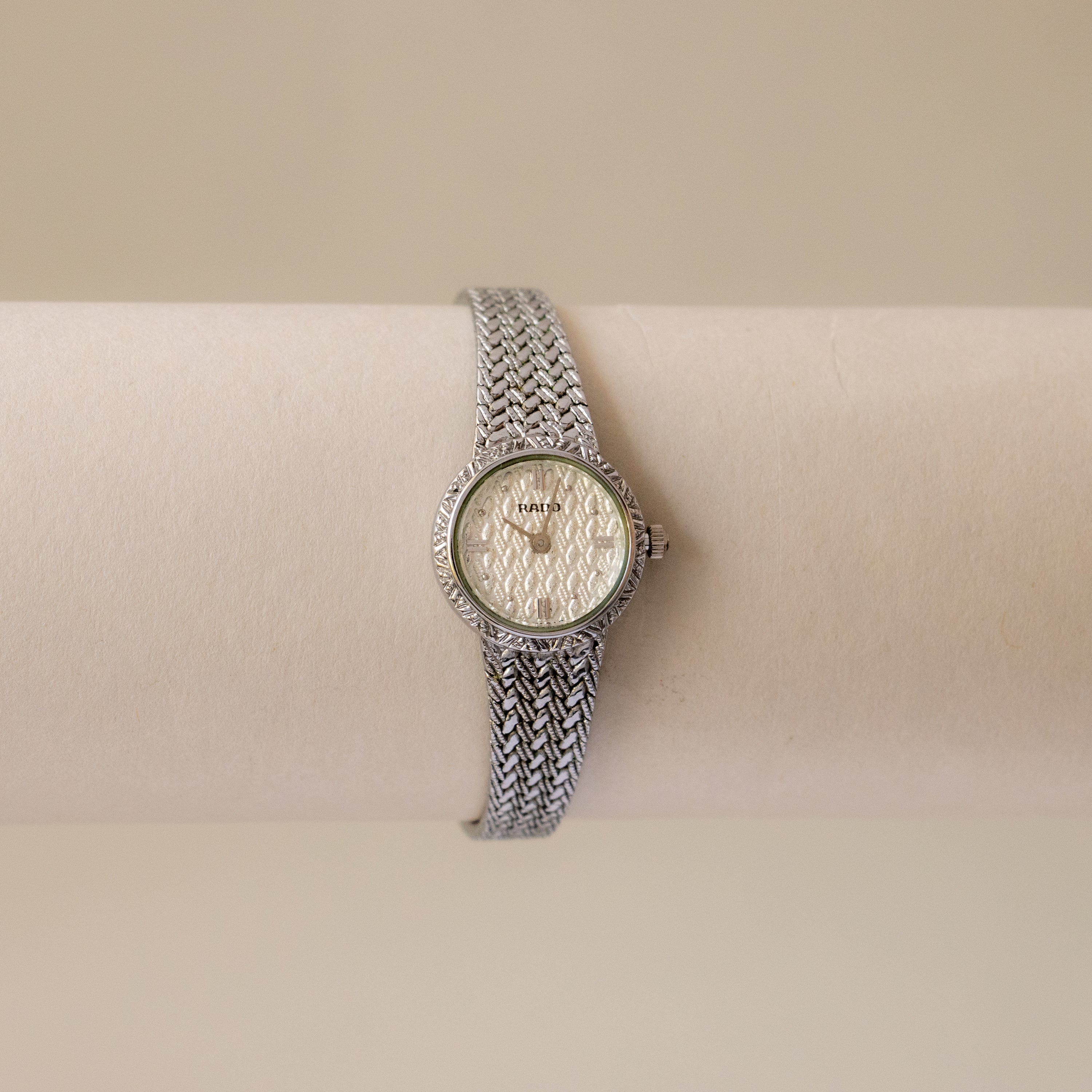 Vintage Rado Swiss Mesh Silver Watch