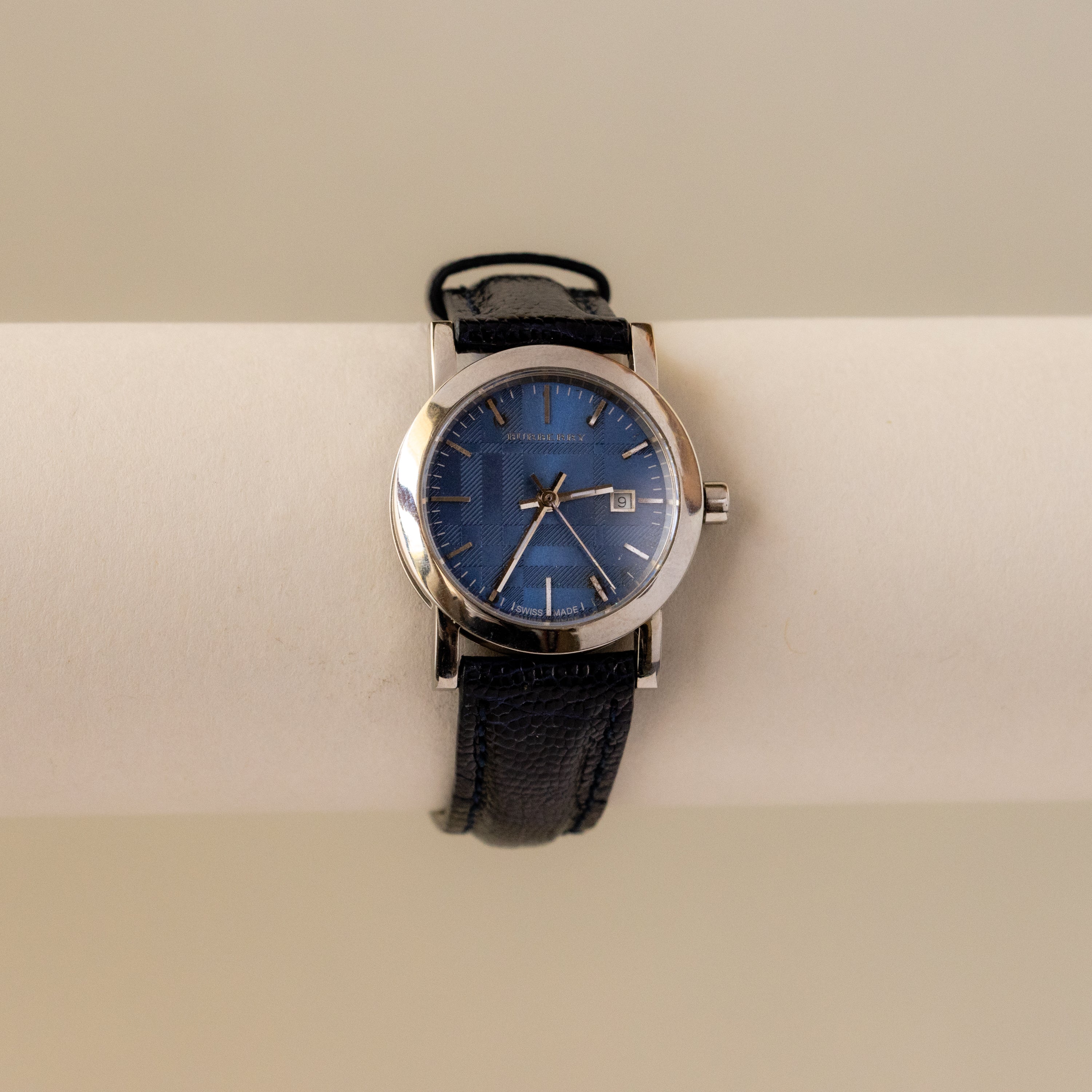 Vintage Burberry Swiss Heritage Silver Watch