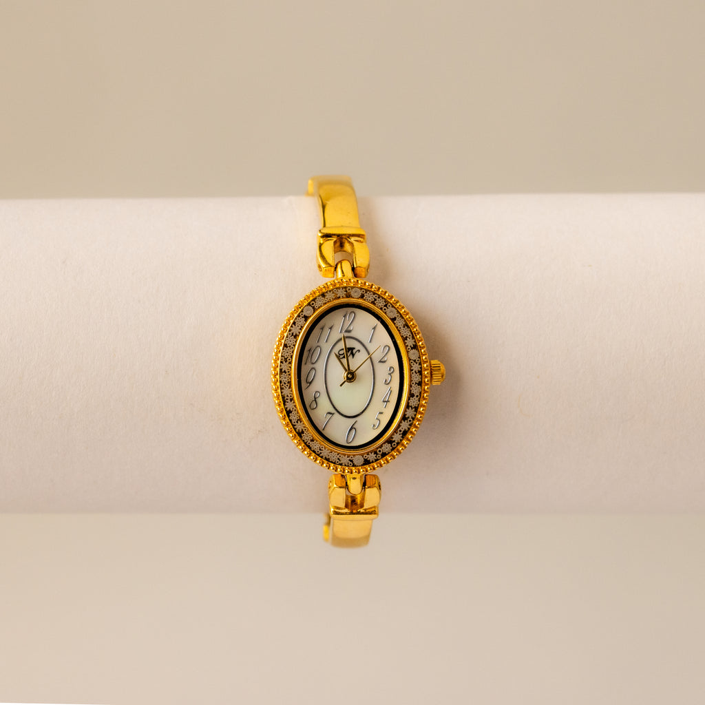 Vintage Takeo Nishida Oval Gold Watch