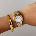 Vintage YSL Bold Ribbed Gold Watch