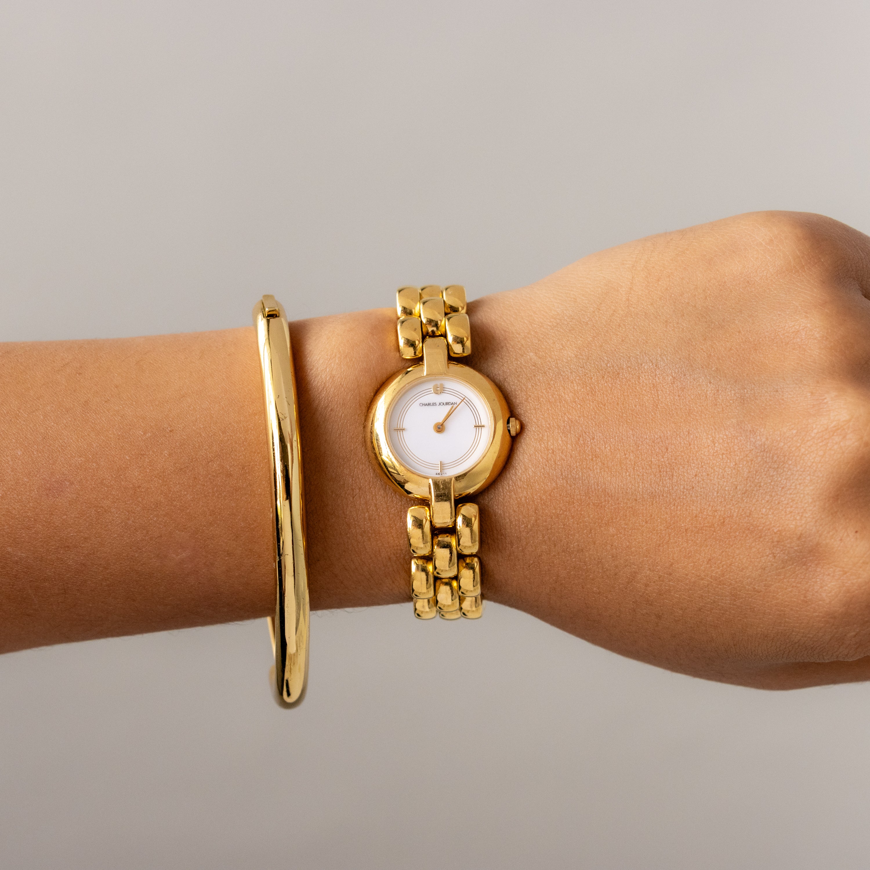 Vintage Charles Jourdan Round Gold Watch