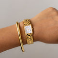 Vintage Lancel Rectangular Gold Watch