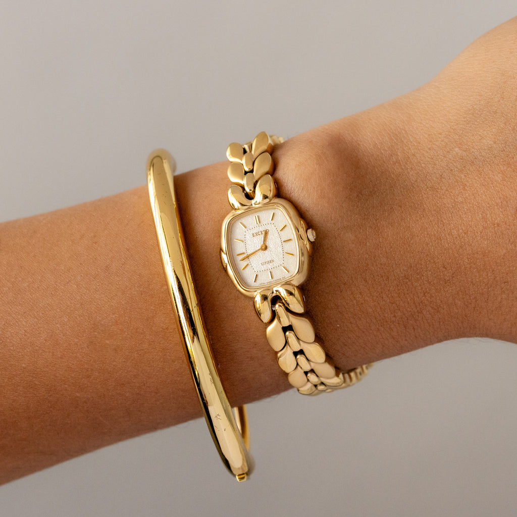 Vintage Citizen Square Exceed Gold Watch
