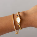 Rare Vintage Seiko Sapphire Oval Gold Watch