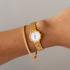 Vintage Seiko Exceline Pave Gold Watch