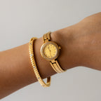 Vintage Balenciaga Swiss Pave Cuff Gold Watch