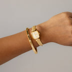 Vintage Orient Square Mesh Strap Gold Watch