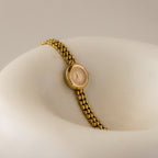 Vintage Citizen Round Beaded Gold Watch