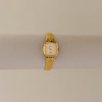 Vintage Orient Square Mesh Strap Gold Watch