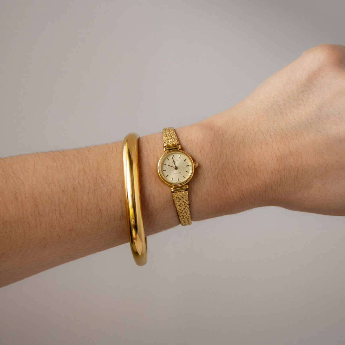 Vintage Tissot Swiss Braided Stylist Gold Watch