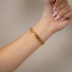 Vintage Rhythm Burgundy Hearts Gold Watch