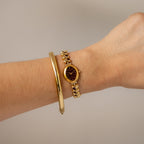 Vintage Rhythm Burgundy Hearts Gold Watch