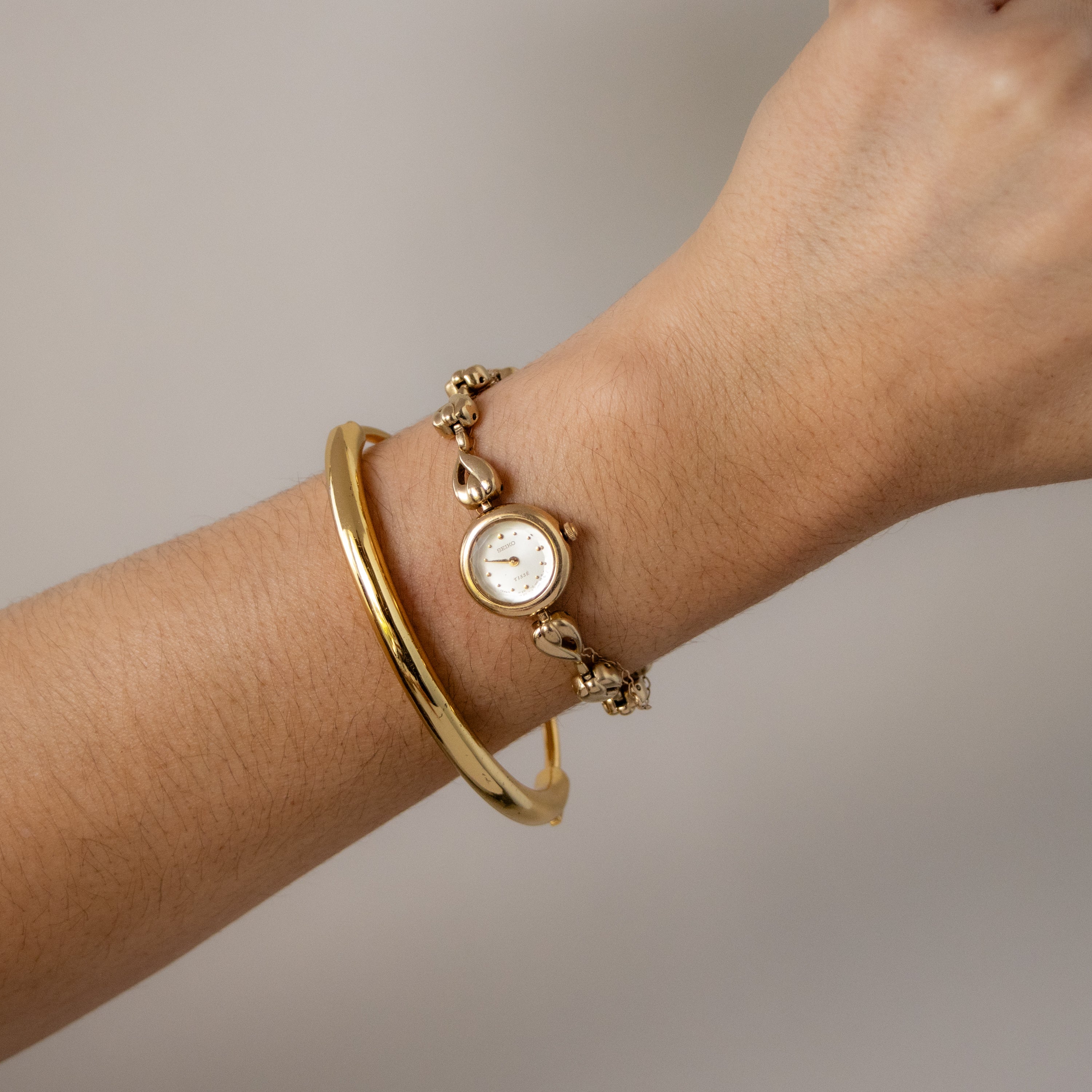 Vintage Seiko Raindrop Gold Watch