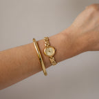 Vintage Orient Selene Round Gold Watch