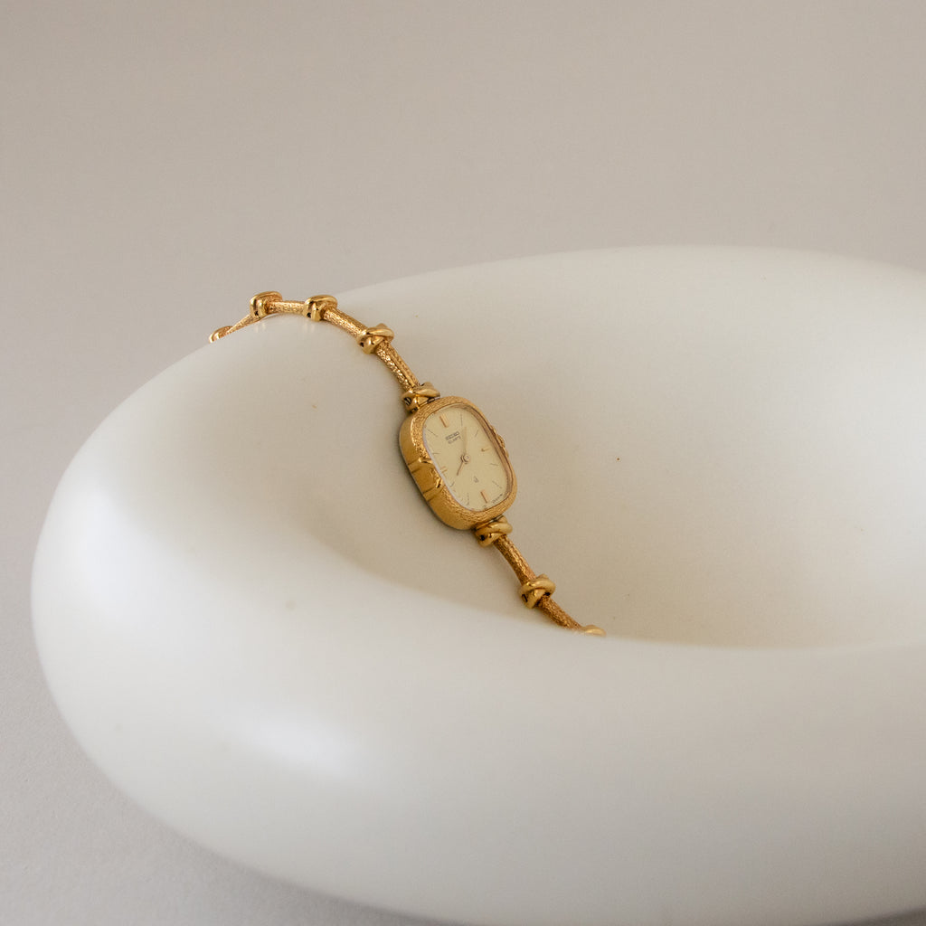 Vintage Seiko Skinny Knot Gold Watch