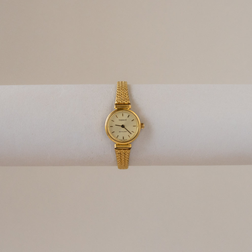 Vintage Tissot Swiss Braided Stylist Gold Watch