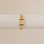 Vintage Harley Swiss Skinny Rectangular Gold Watch