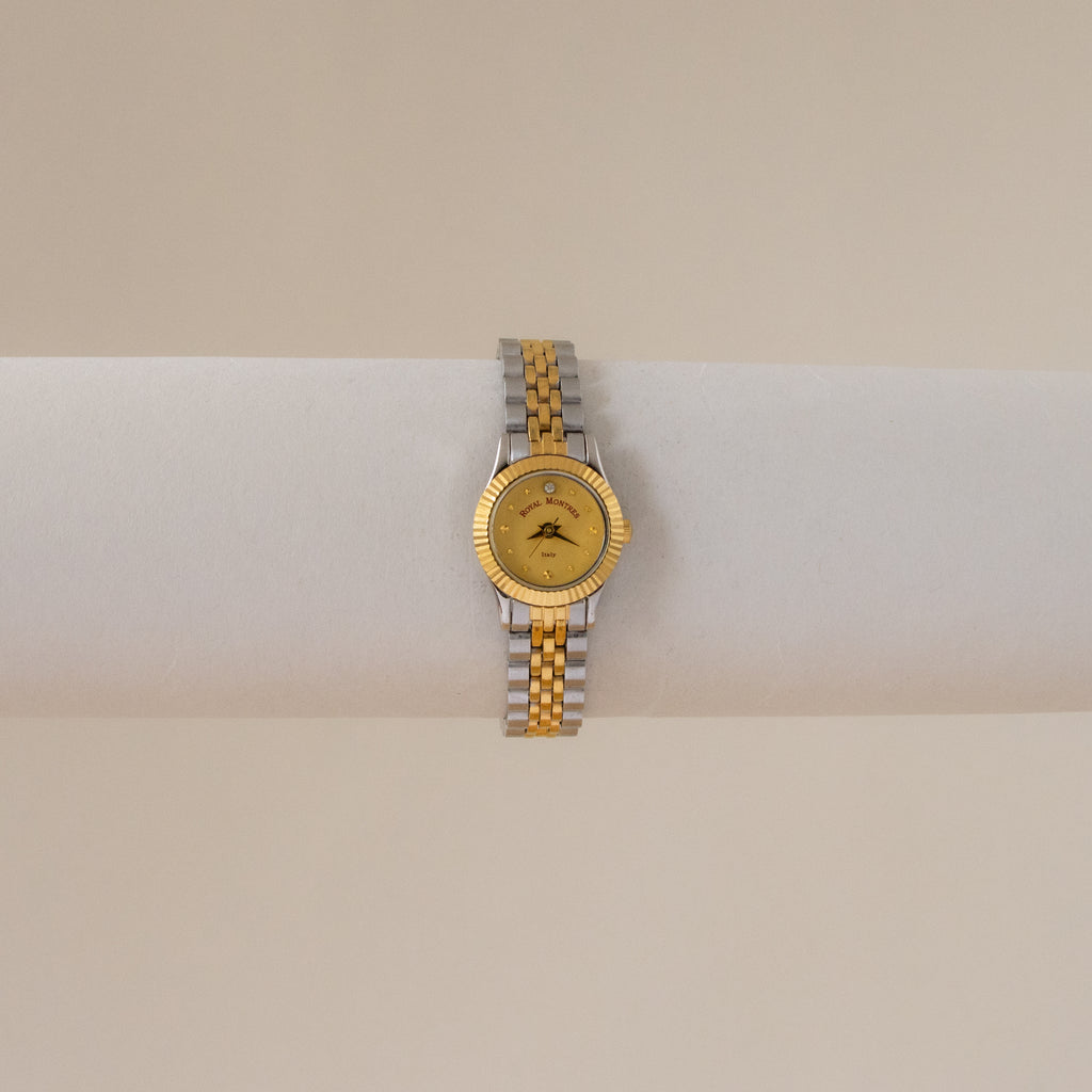 Vintage Royal Montres Round Two Tone Watch