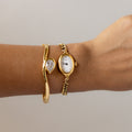 Vintage 4C Oval Chainlink Gold Watch