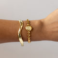 Vintage Seiko Dainty Beaded Round Gold Watch
