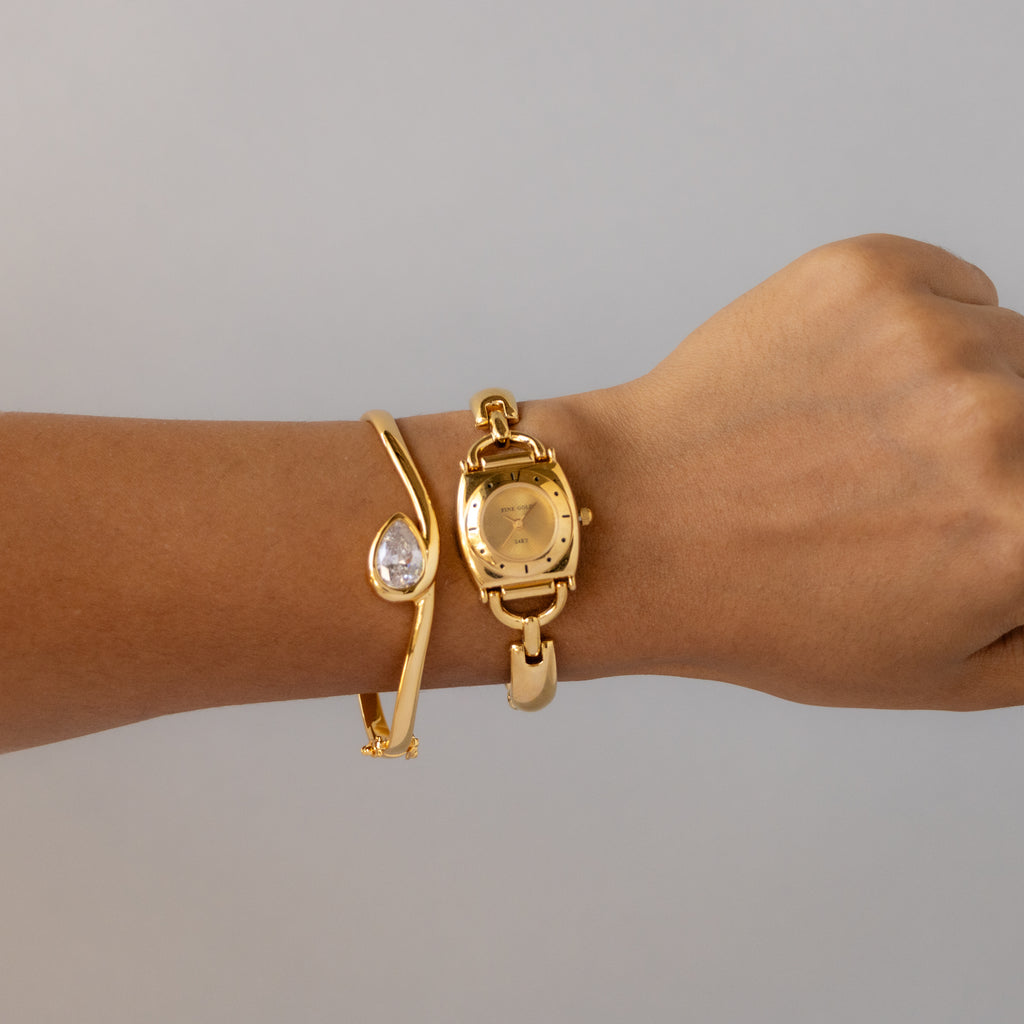Vintage Fine Gold Stirrup Lug Gold Watch