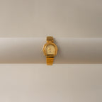 Vintage Gucci Swiss Horseshoe Ribbed Gold Watch