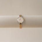 Vintage YSL Round Woven Link Two Tone Watch