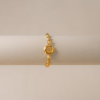 Vintage Seiko Round Teardrop Link Gold Watch
