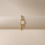 Vintage Seiko Aquamarine Teardrop Two Tone Watch