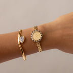 Vintage Christian Bernard Sunburst Gold Watch