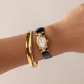 Vintage Mikimoto Oval Pearl Gold Watch