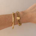 Vintage Seiko Round Cuban Link Gold Watch