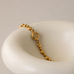 Vintage Seiko Ruby Beaded Gold Watch