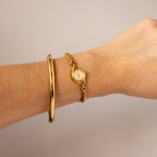 Vintage Seiko Ruby Twisted Chain Gold Watch