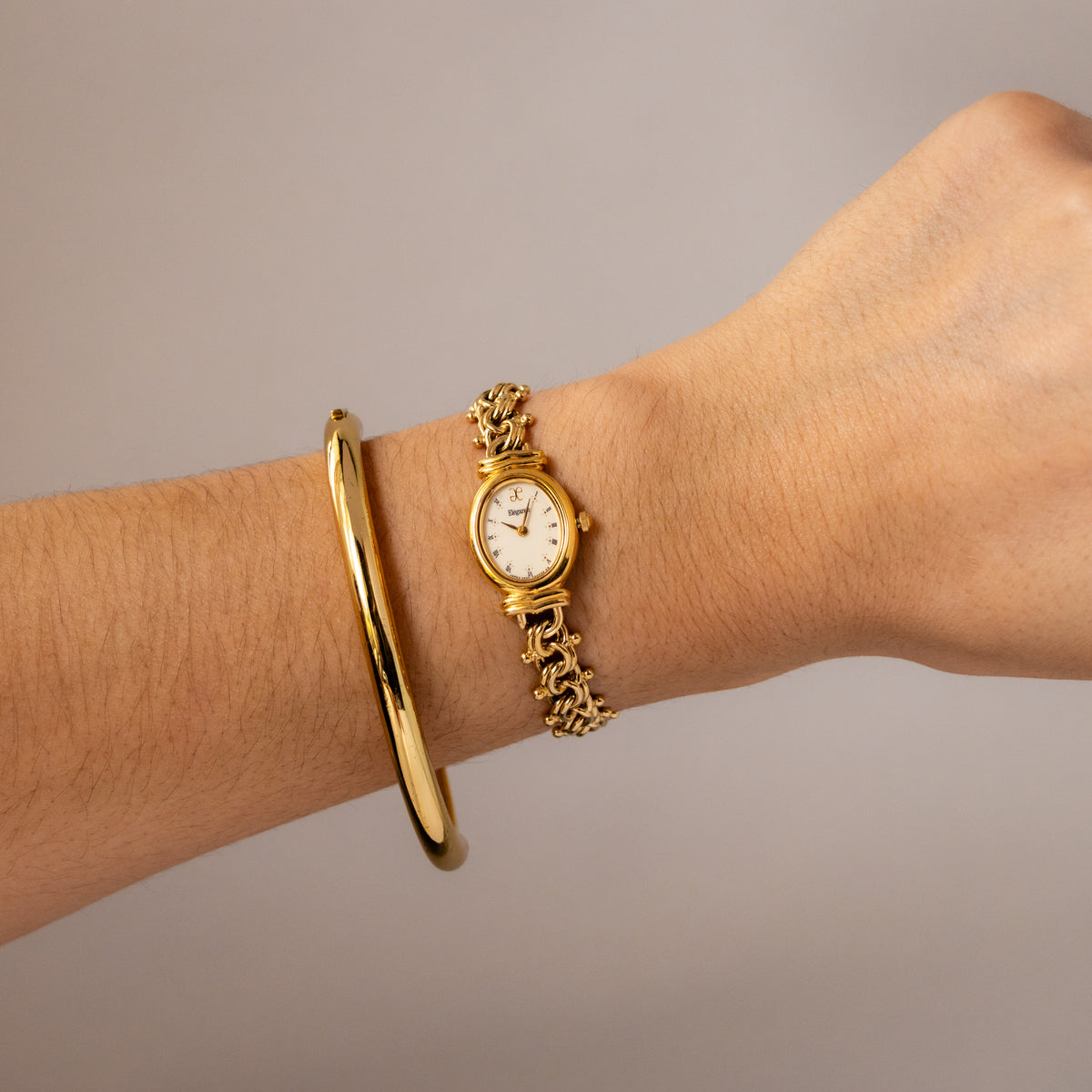 Vintage Citizen Ornate Oval Gold Watch