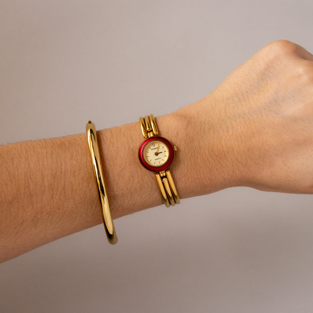 Vintage Vogele Swiss Dainty Bezel Gold Watch