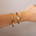 Vintage Rosemont Sunburst Round Gold Watch