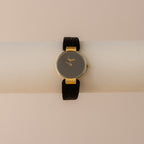 Vintage Christian Dior Midnight Leather Gold Watch