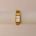 Vintage Seiko Rectangular Brushed Gold Watch