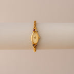 Vintage Seiko Slim Oval Ruby Gold Watch