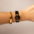 Vintage Christian Dior Midnight Leather Gold Watch