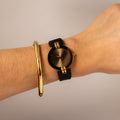 Vintage Christian Bernard Sleek Midnight Gold Watch