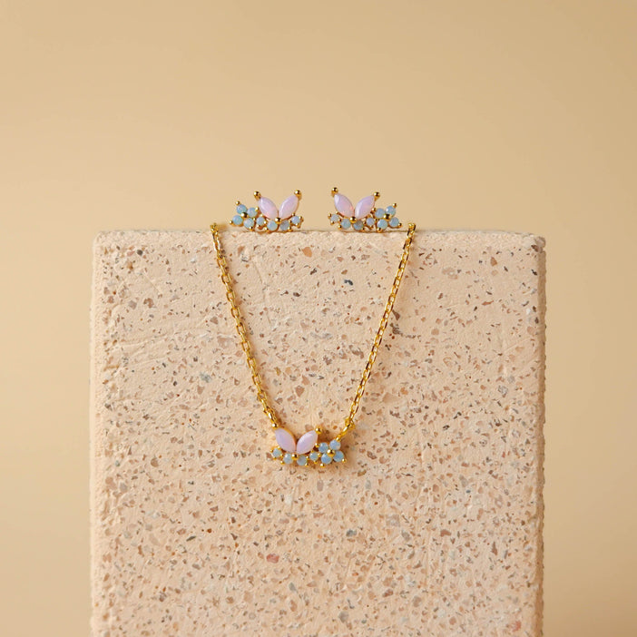 Butterfly Earrings & Necklace Set