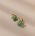 Jade Flower Hoops-Earrings-Caitlyn Minimalist