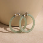 Large Jade Hoops-Earrings-Caitlyn Minimalist