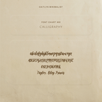 Charme de bouquet d’écriture manuscrite