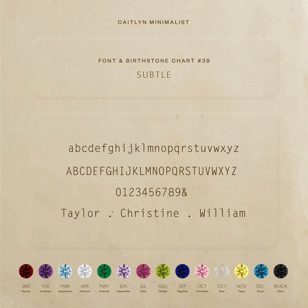 Modern Initial Birthstone Ring